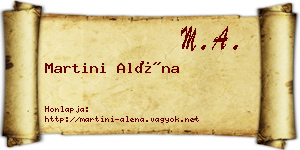 Martini Aléna névjegykártya
